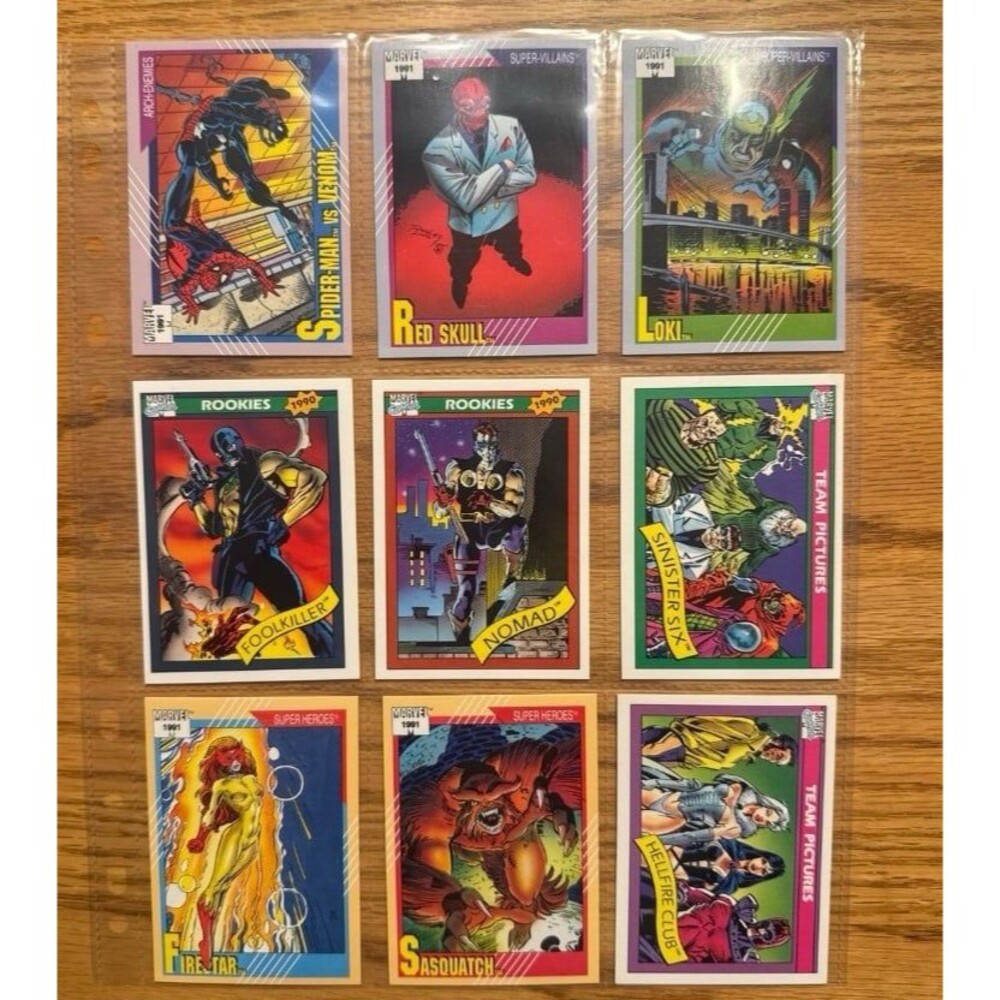 Vintage Marvel Comics Cards from 1990 and 1991